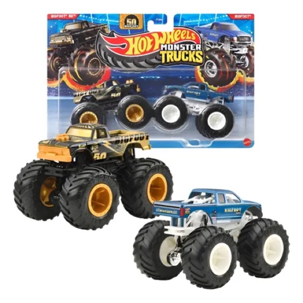 Hot Wheels Monster Trucks Bigfoot 50th Anniversary Special Edition 2-Pack